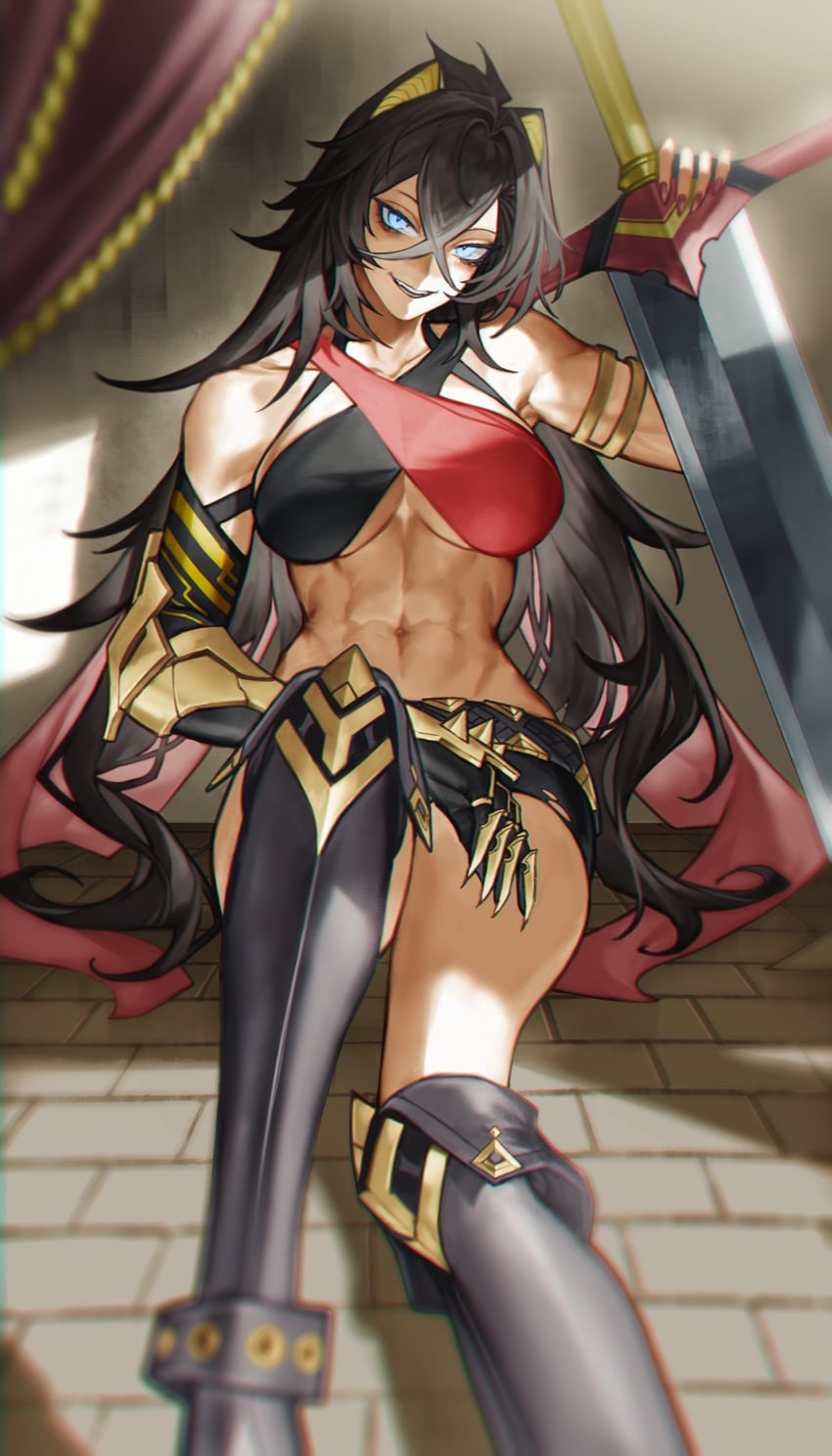 dehya (genshin impact) drawn by color_sometimes and rhine_(overtonerhine)