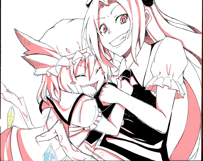 flandre scarlet and hong meiling (touhou) drawn by shun_soku