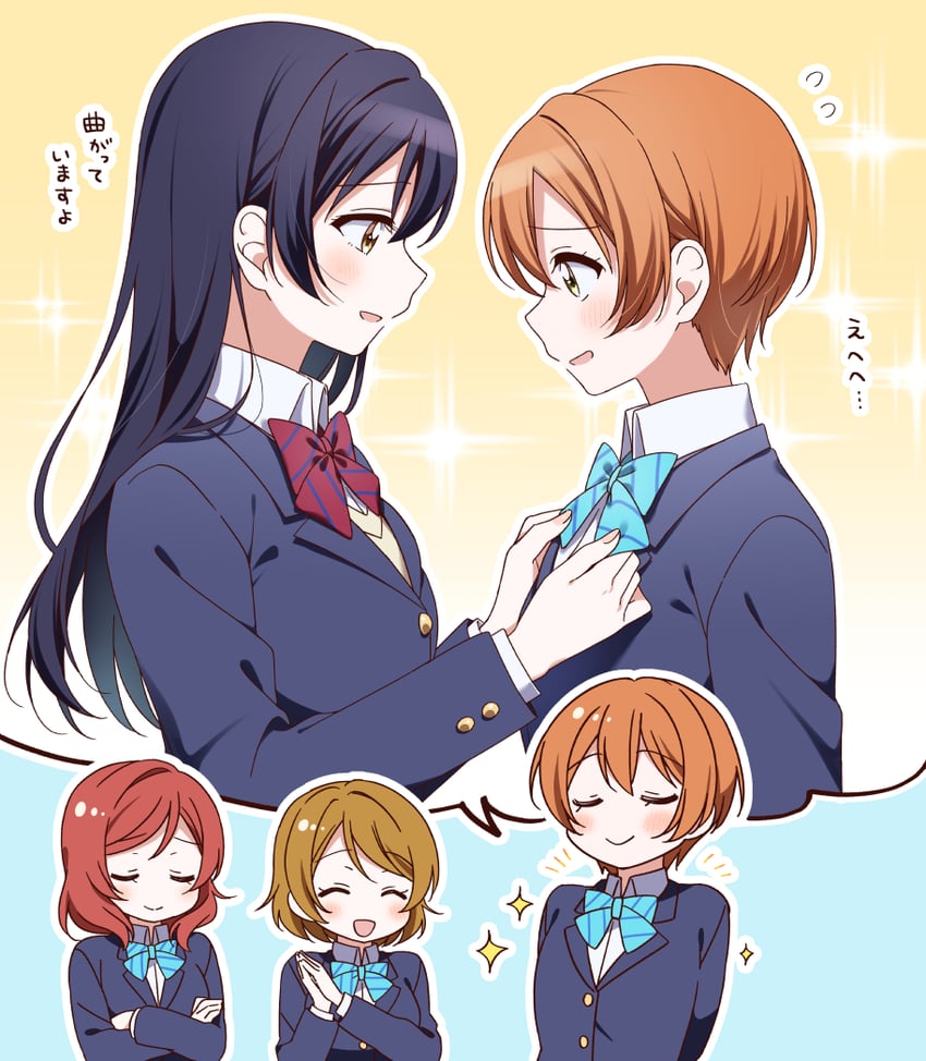 nishikino maki, sonoda umi, hoshizora rin, and koizumi hanayo (love live! and 1 more) drawn by surufuji