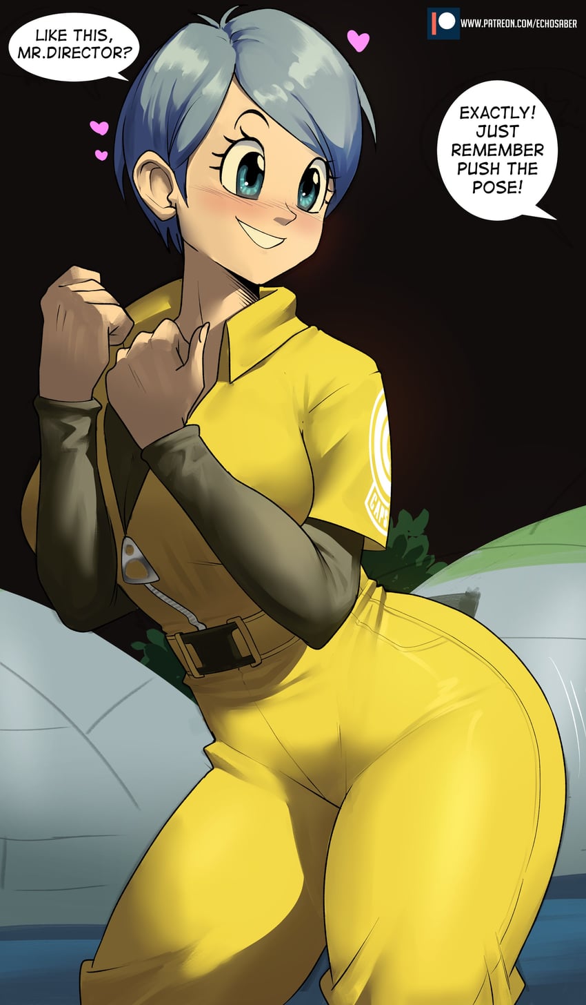 bulma (dragon ball and 2 more) drawn by echo_saber