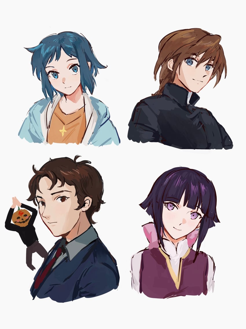 iori sei, hathaway noa, duo maxwell, yurin leciel, and mafti nabiyu erin (gundam and 4 more) drawn by freya_0913