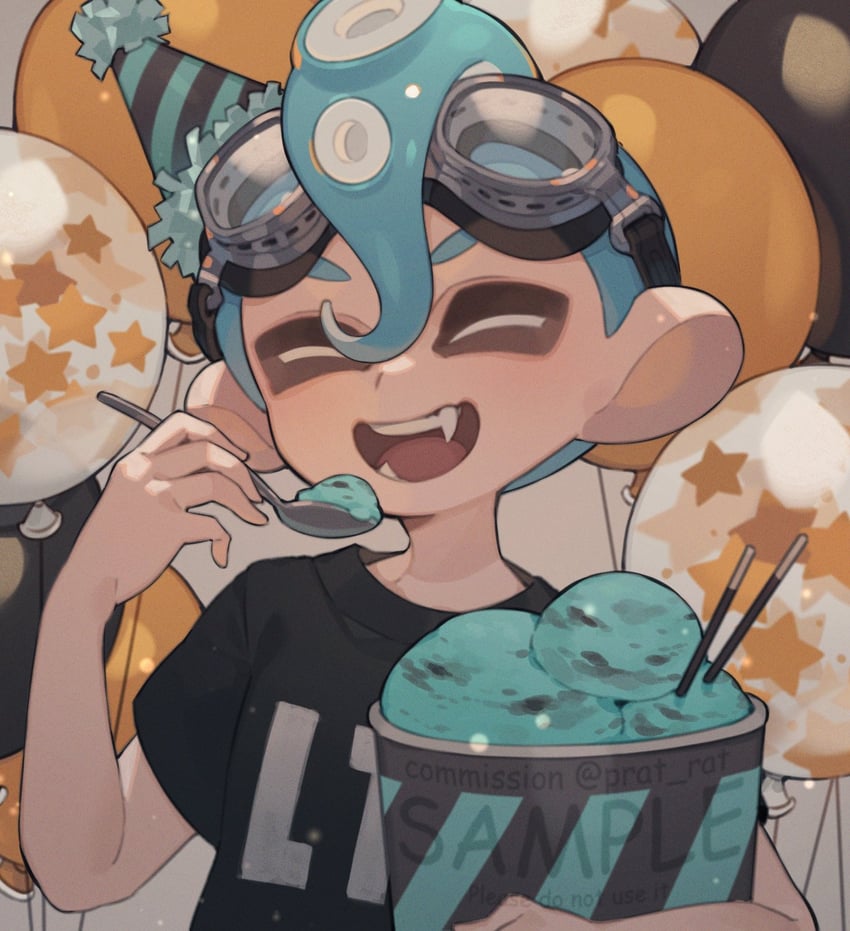 octoling player character and octoling boy (splatoon) drawn by prat_rat