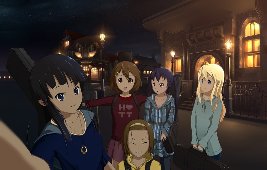 akiyama mio, nakano azusa, hirasawa yui, tainaka ritsu, and kotobuki tsumugi (k-on!) drawn by living