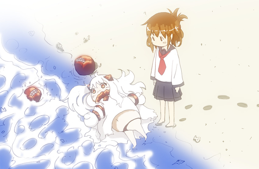 inazuma and northern ocean princess (kantai collection) drawn by barikios
