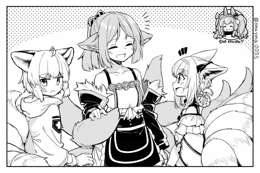 suzuran, angelina, sussurro, and perfumer (arknights) drawn by yom_(ymayma00ss)