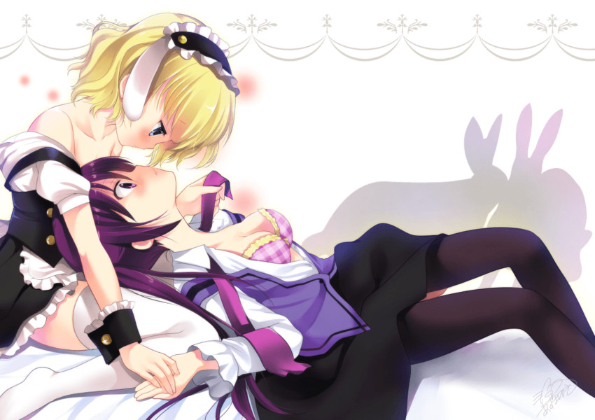 kirima syaro and tedeza rize (gochuumon wa usagi desu ka?) drawn by azuma_yuki