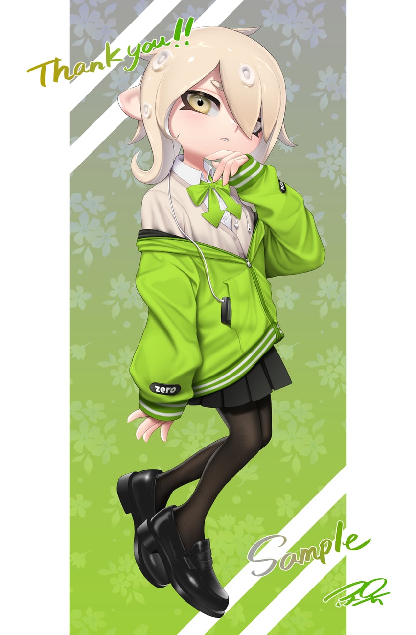 octoling player character and octoling girl (splatoon) drawn by puchiman