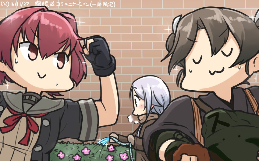 zuikaku, umikaze, kinu, kinu kai ni, and zuikaku kai (kantai collection) drawn by hamu_koutarou