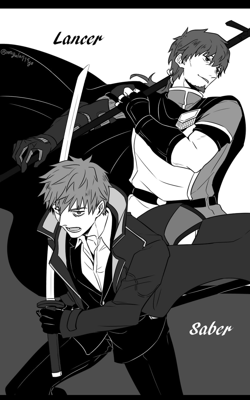saitou hajime and hector (fate and 1 more) drawn by mogula71