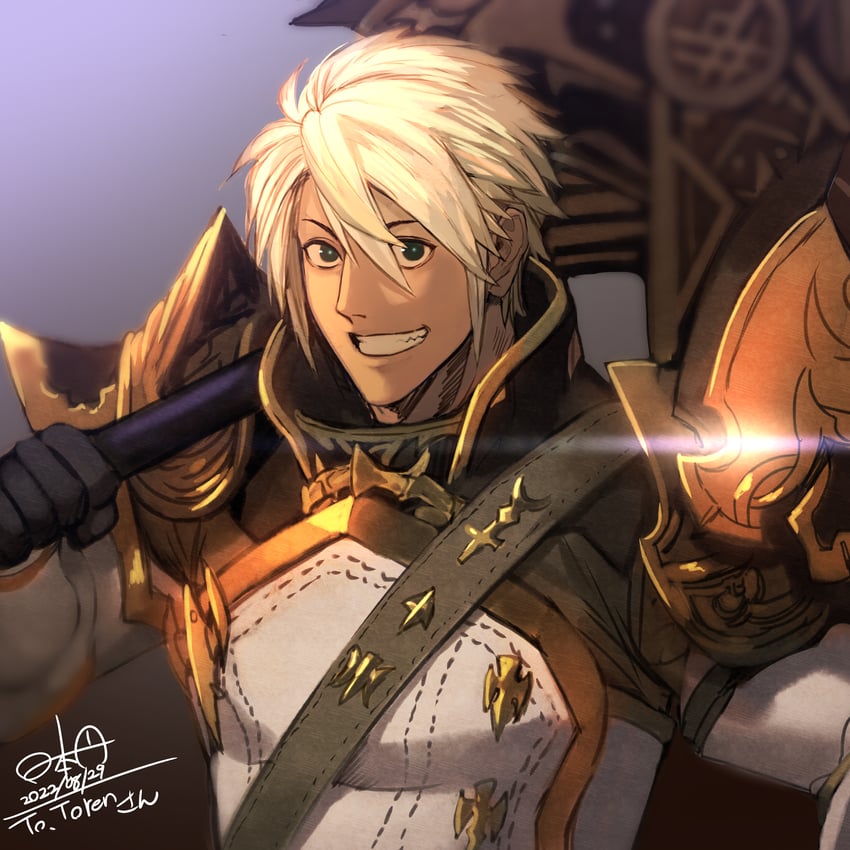 warrior of light (original and 2 more) drawn by hinomoto_madoka