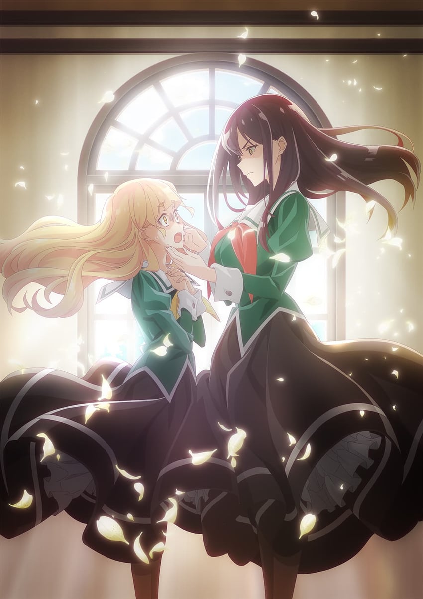 yano mitsuki and shiraki hime (watashi no yuri wa oshigoto desu!) drawn by iwasaki_taisuke