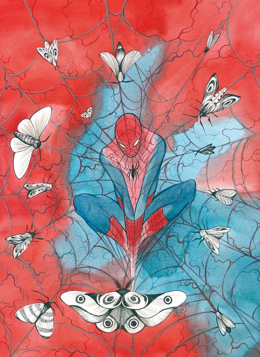 spider-man (marvel and 1 more) drawn by peach_momoko