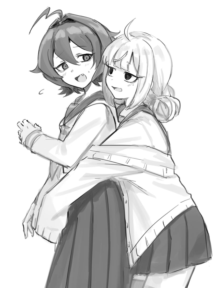hiiragi utena and araga kiwi (mahou shoujo ni akogarete) drawn by aoki_shizumi