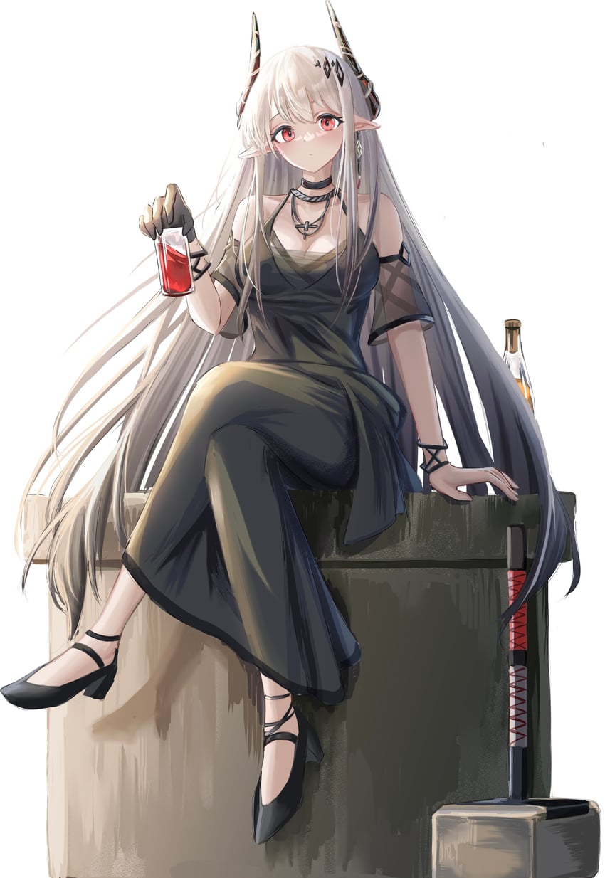 mudrock (arknights and 1 more) drawn by ohagi_umeume