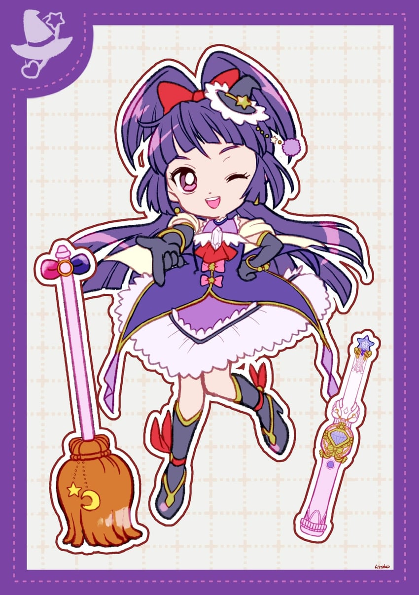 izayoi liko and cure magical (precure and 1 more) drawn by uwded_207