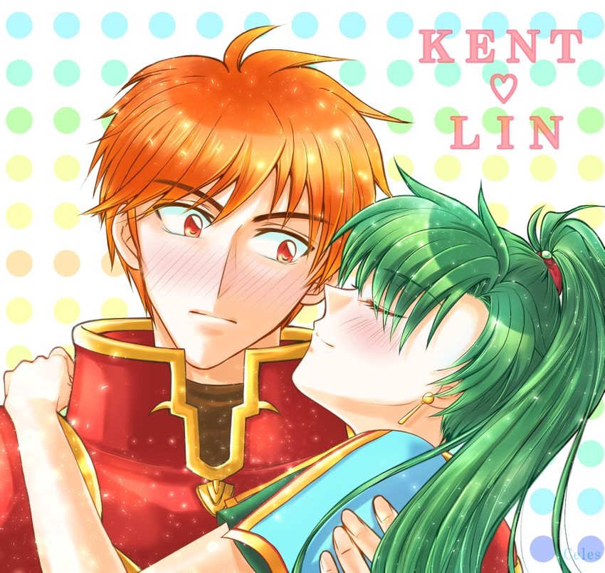 lyn and kent (fire emblem and 1 more) drawn by celes_(milklate)