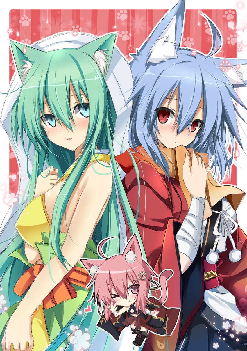 fudou yukimitsu, murasame sukehiro, and himetsuru ichimonji (tenka hyakken) drawn by akatsuki_(ggsy7885)