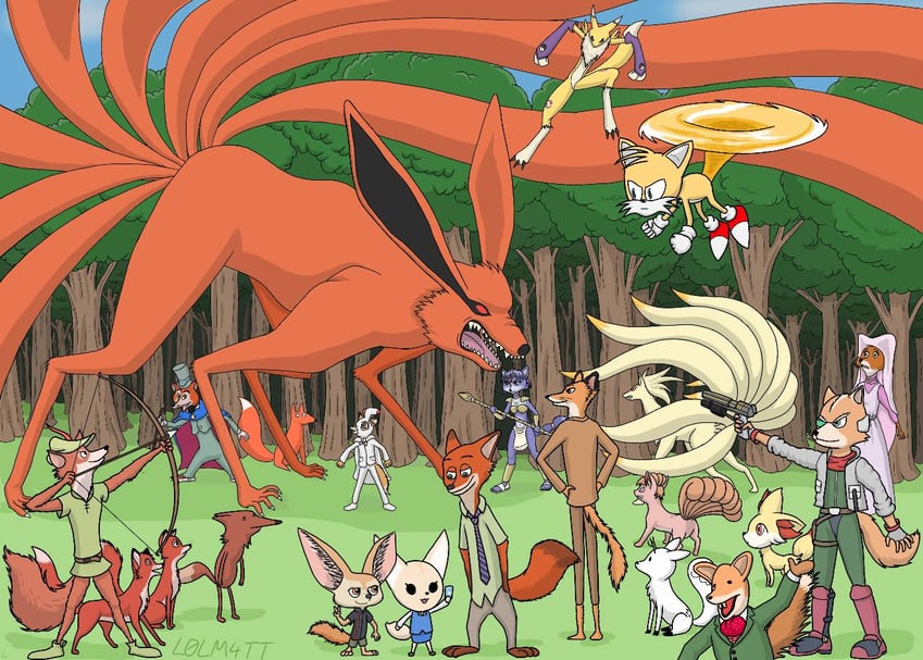 tails, fennekin, vulpix, renamon, ninetales, and 10 more (pokemon and 10 more) drawn by l0lm4tt