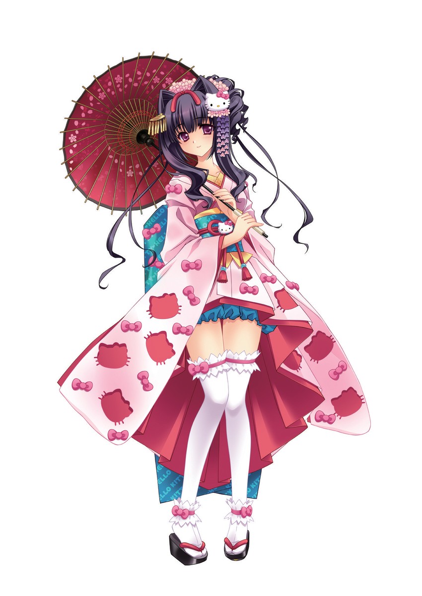 hello kitty and miyabi sakuya (original and 3 more) drawn by carnelian