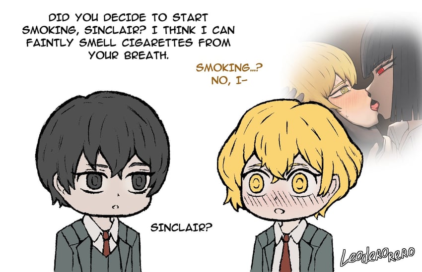 sinclair, yi sang, and ryoshu (project moon and 1 more) drawn by leoderorero