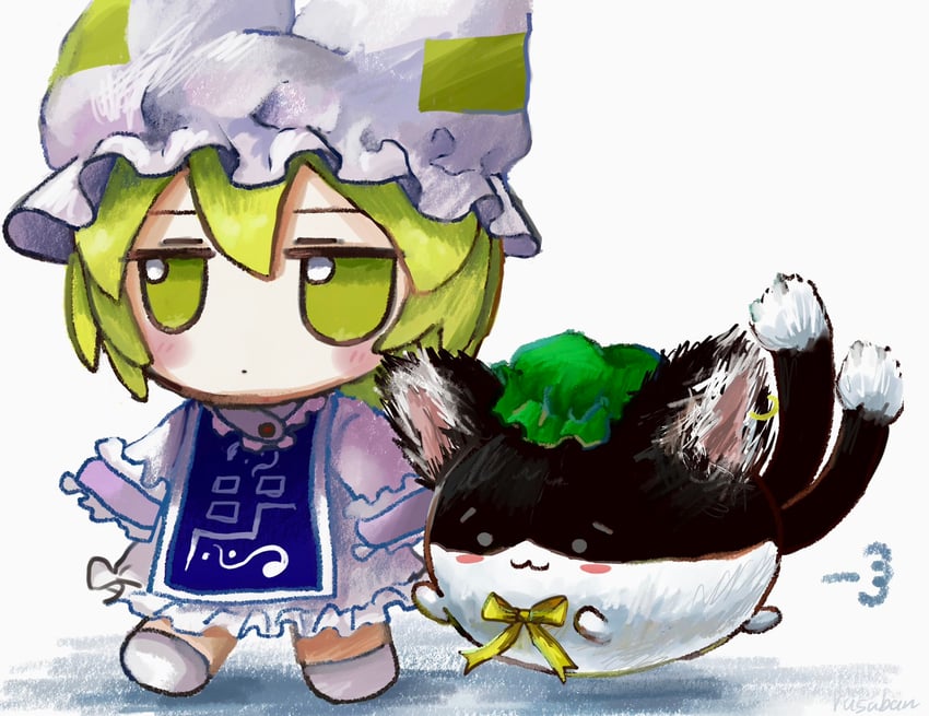 yakumo ran and chen (touhou) drawn by rusuban_(yakumora_n)