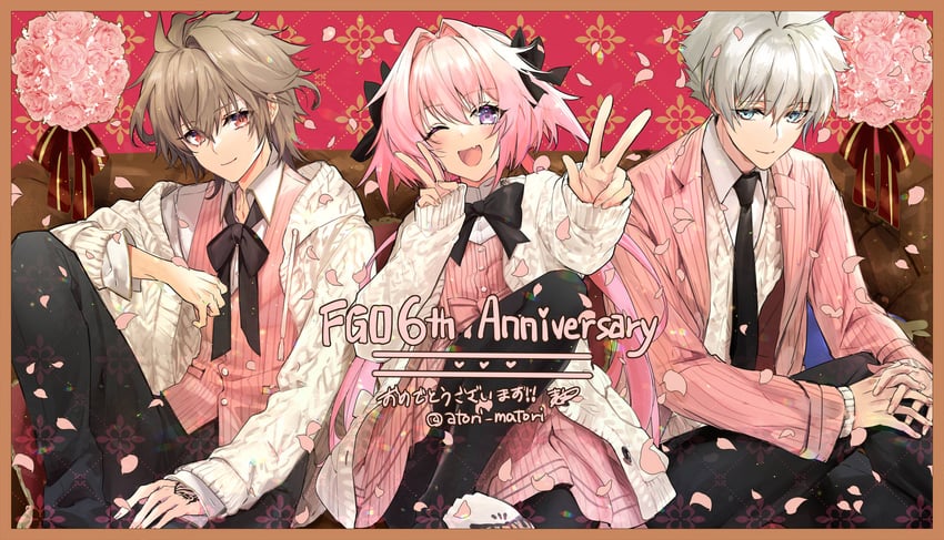 astolfo, sieg, and charles-henri sanson (fate and 1 more) drawn by matori_(penguin_batake)