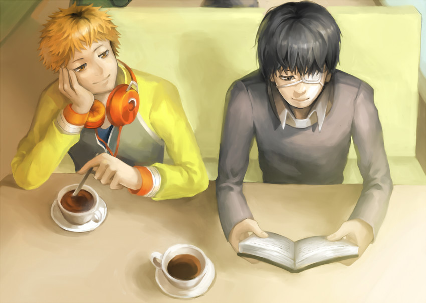 kaneki ken and nagachika hideyoshi (tokyo ghoul) drawn by kitsu+3