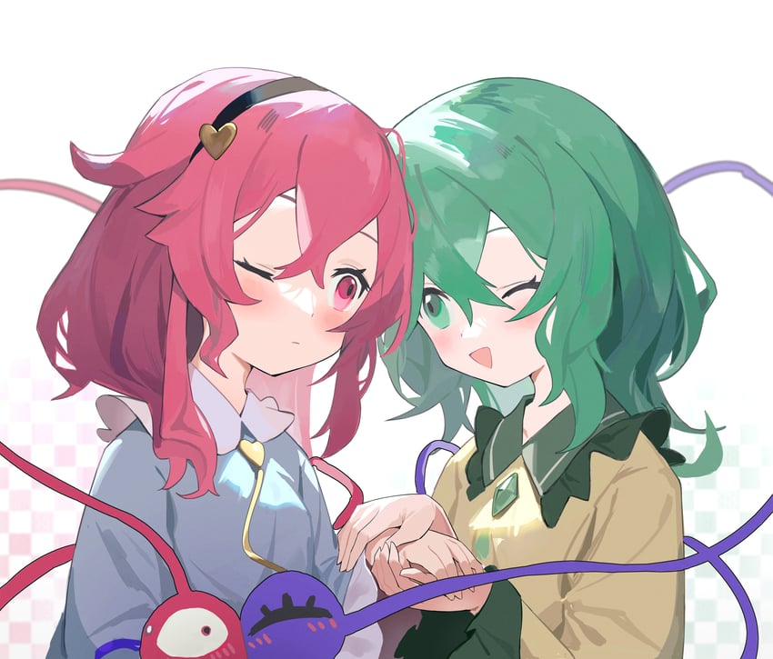 komeiji koishi and komeiji satori (touhou) drawn by measho