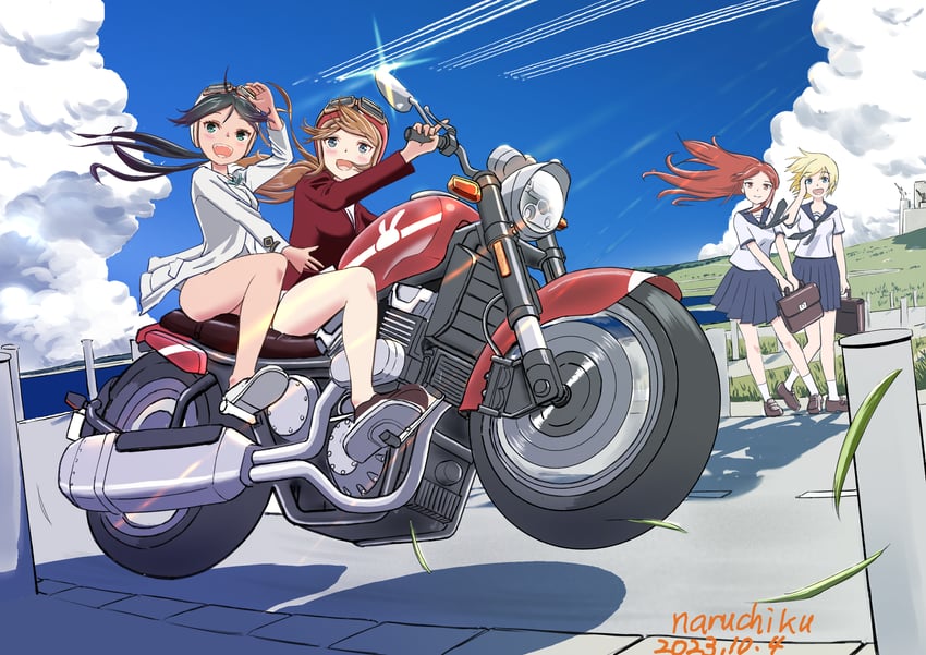 erica hartmann, charlotte e. yeager, francesca lucchini, and minna-dietlinde wilcke (world witches series and 1 more) drawn by naruchisukisuki