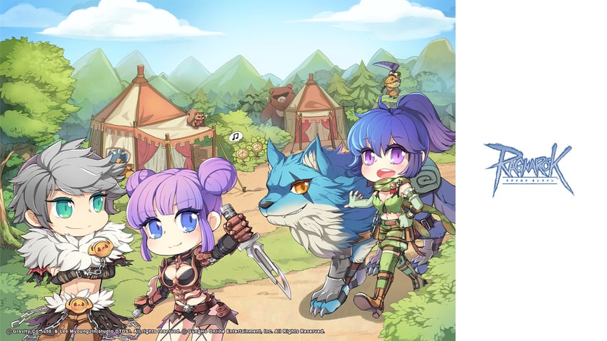 ranger, shadow chaser, guillotine cross, baphomet jr, geographer, and 2 more (ragnarok online) drawn by taruk