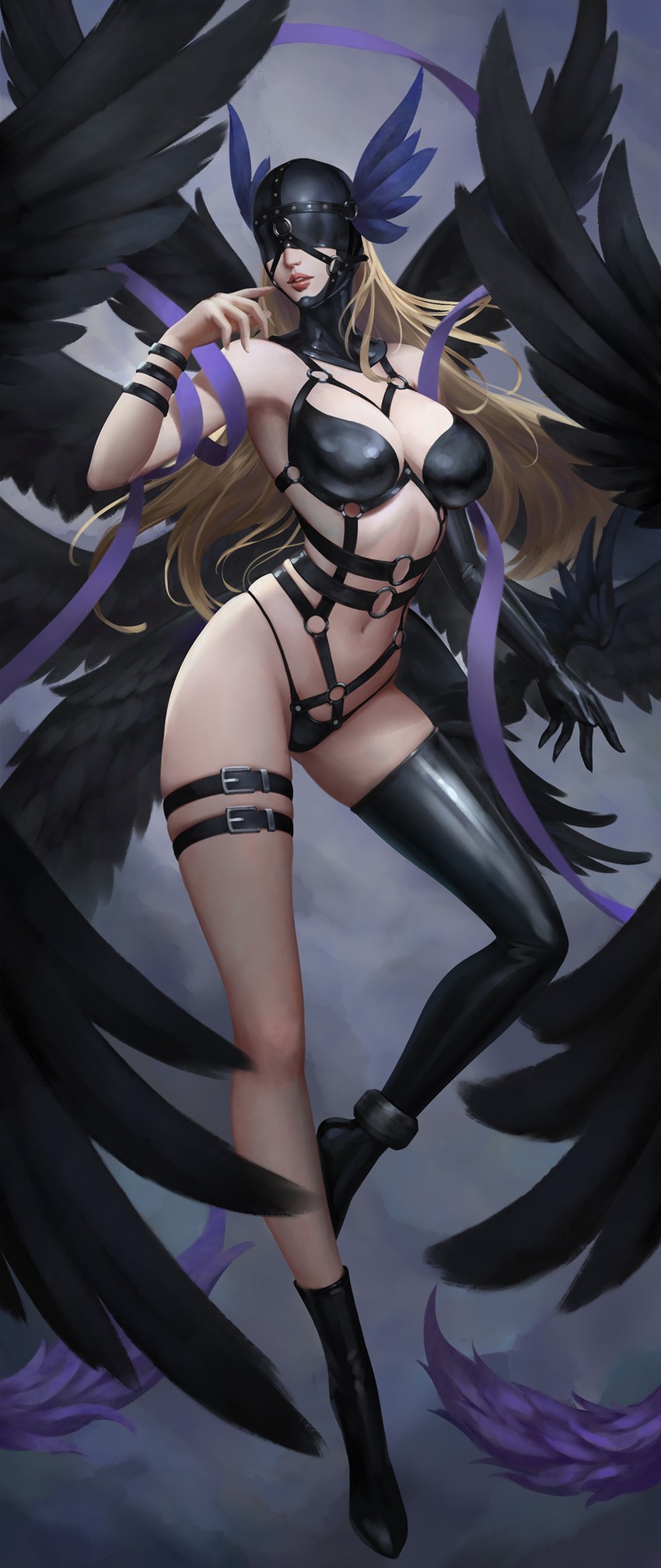 angewomon (digimon) drawn by sade_abyss