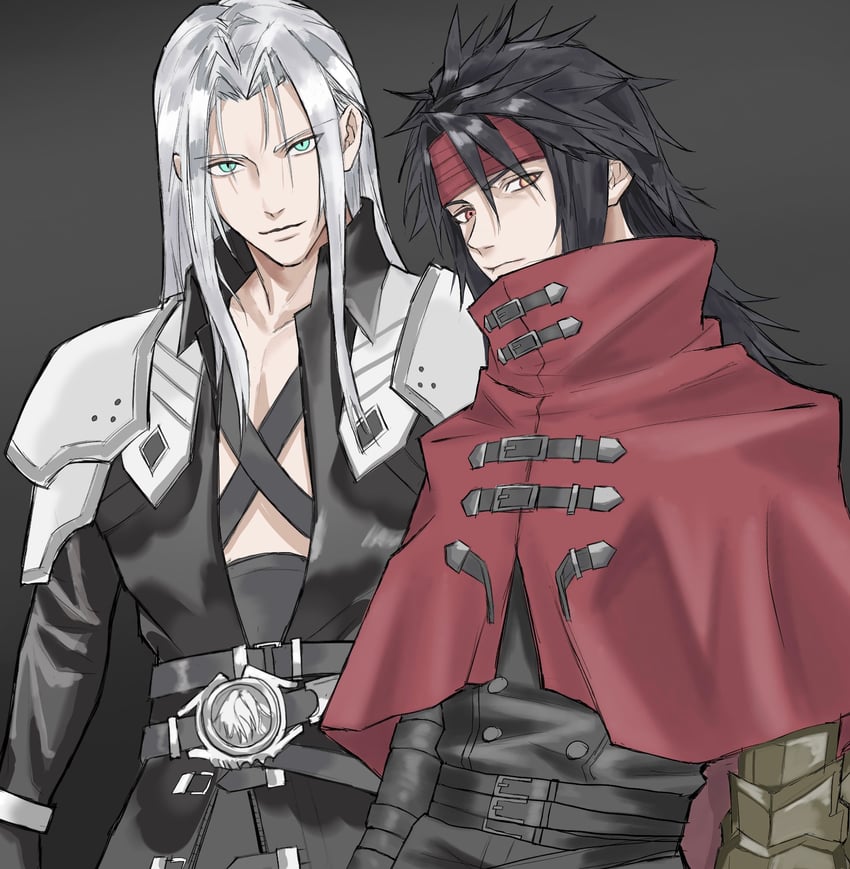 sephiroth and vincent valentine (final fantasy and 3 more) drawn by lifestream777