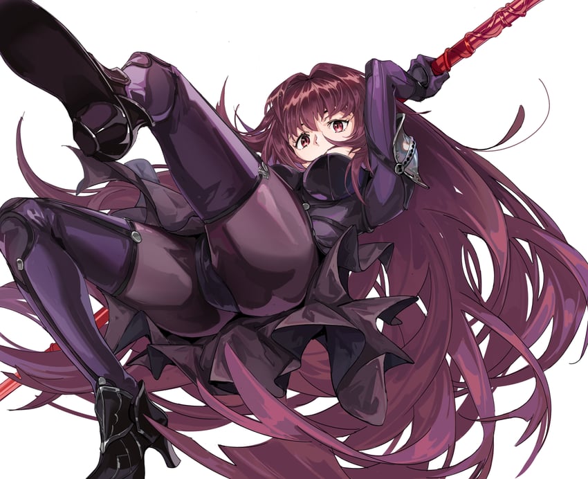 scathach (fate and 1 more) drawn by zuihou_de_miao_pa_si