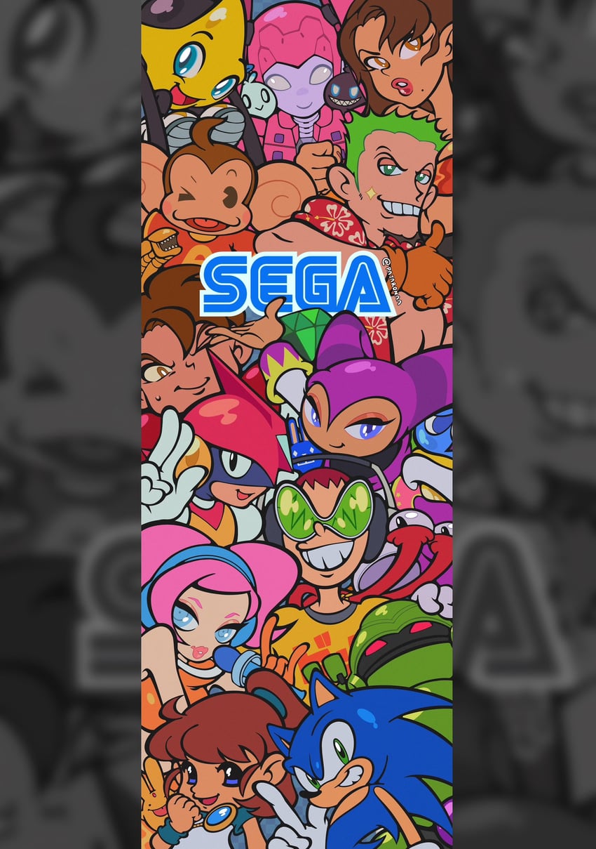 sonic the hedgehog, arle nadja, puyo, carbuncle, xenomorph, and 12 more (sonic and 17 more) drawn by pajaronaa