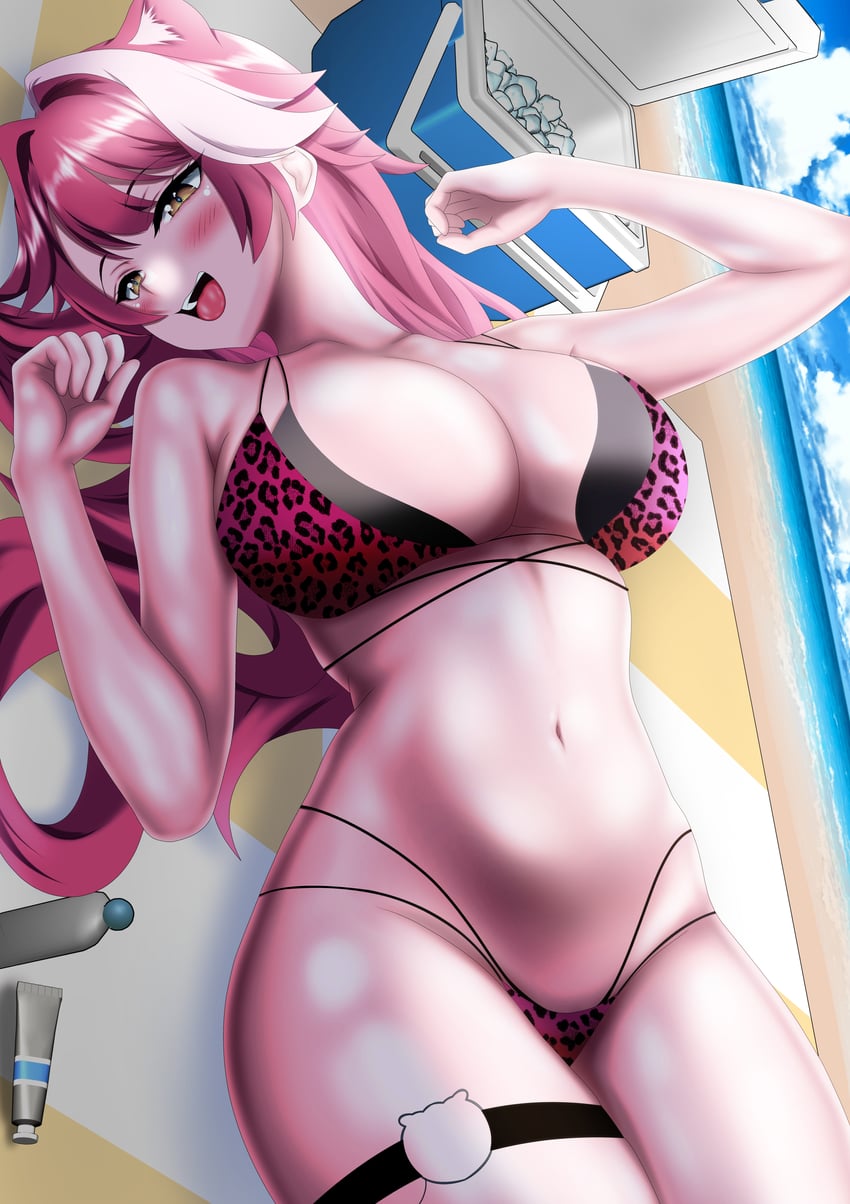 raora panthera (hololive and 1 more) drawn by akb_shota