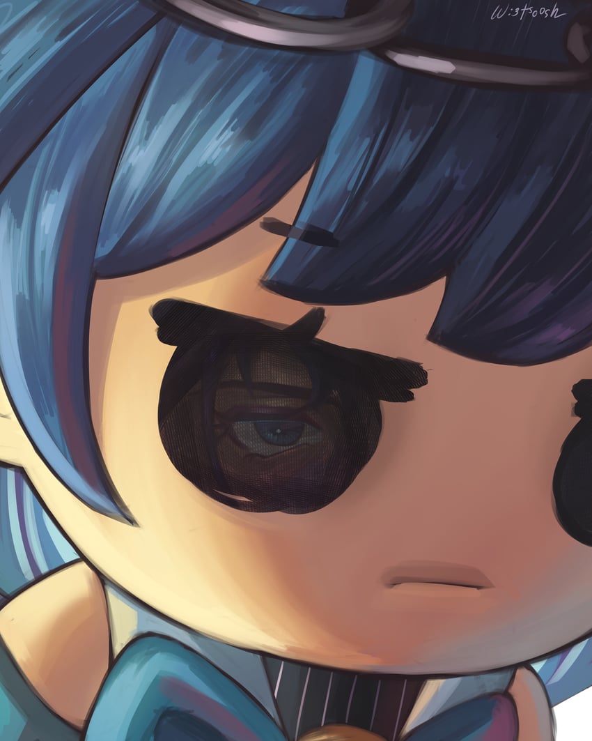 ouro kronii and smol kronii (hololive and 1 more) drawn by wetsoosh