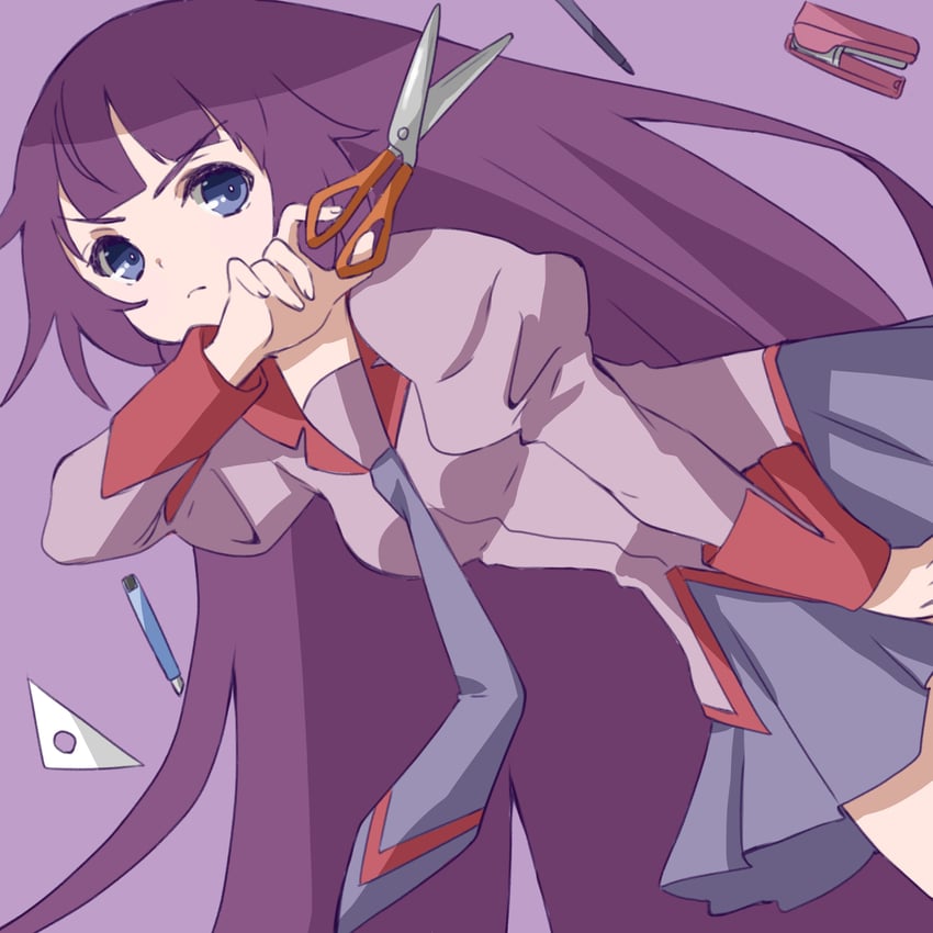 senjougahara hitagi (monogatari and 1 more) drawn by mayoineko