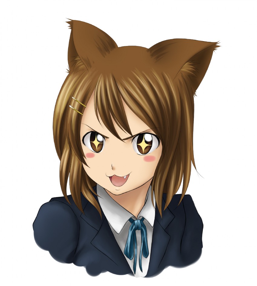 hirasawa yui and ikeda kana (k-on! and 1 more) drawn by drawfag