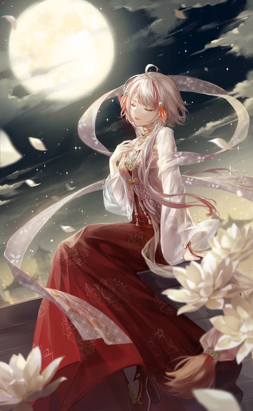 vermillion snow and sight of the moon (nikki and 1 more)
