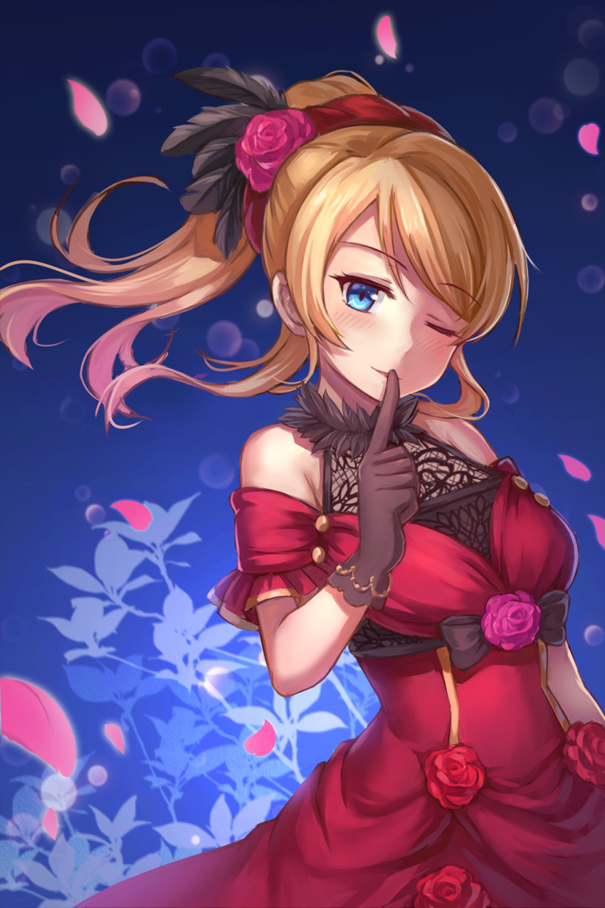 ayase eli (love live! and 2 more) drawn by miazi