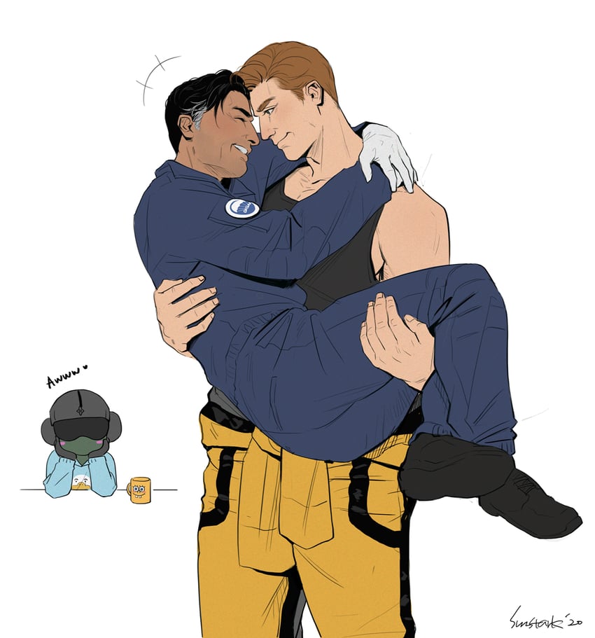 doc, jaeger, and lion (rainbow six siege) drawn by sun_stark