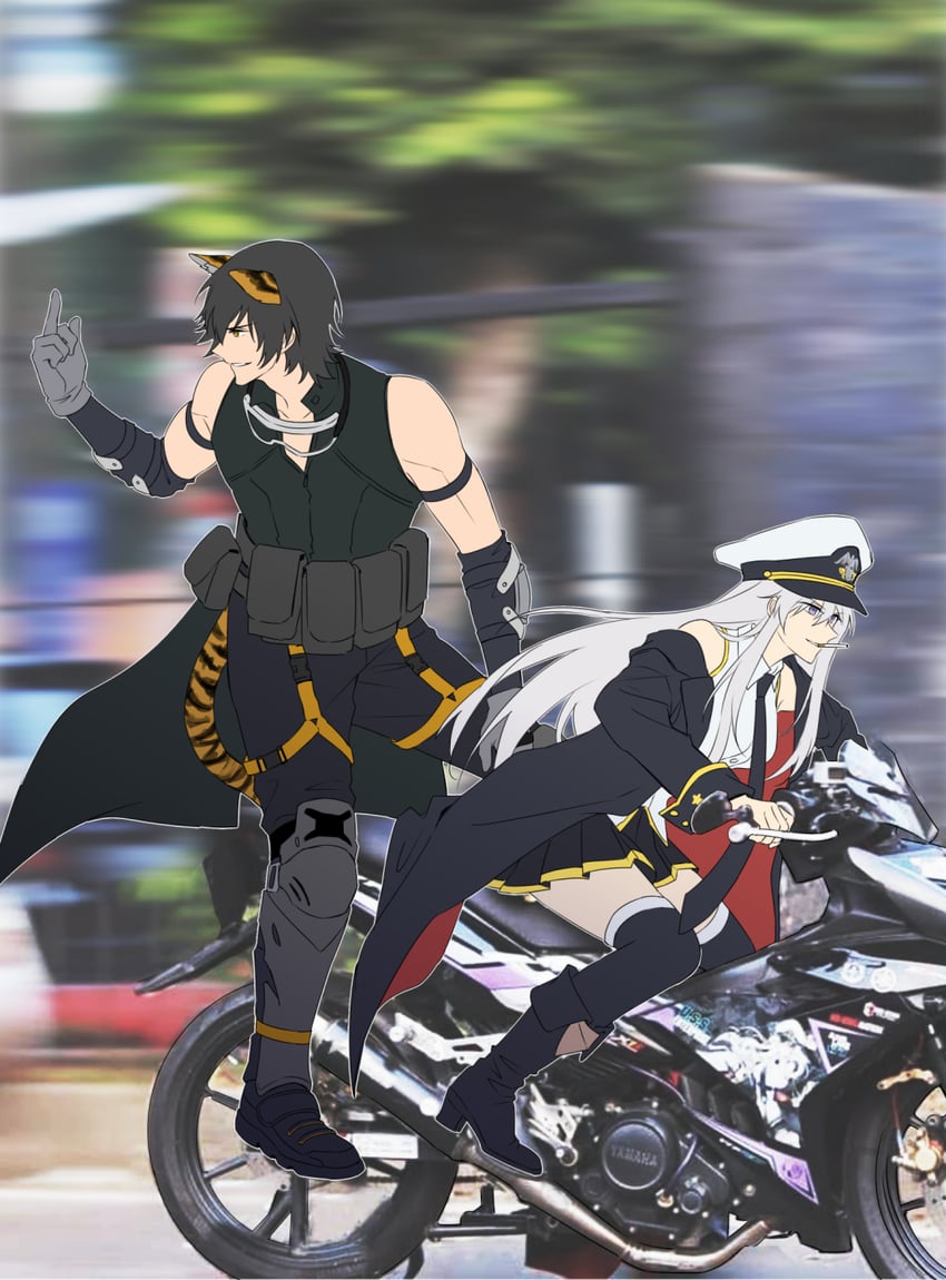 enterprise and broca (arknights and 1 more) drawn by suprii