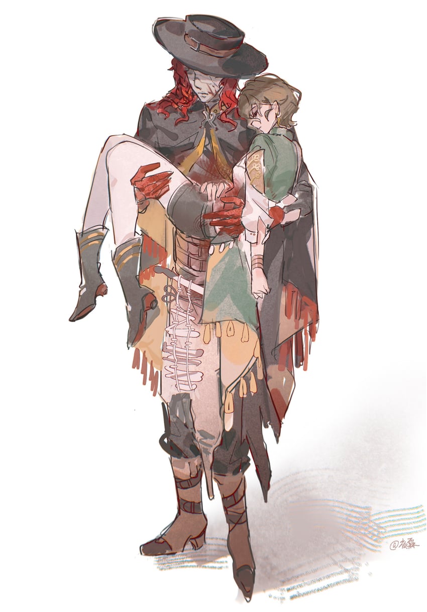 recoleta, aleph, and merlin (reverse:1999) drawn by yelin_yoru