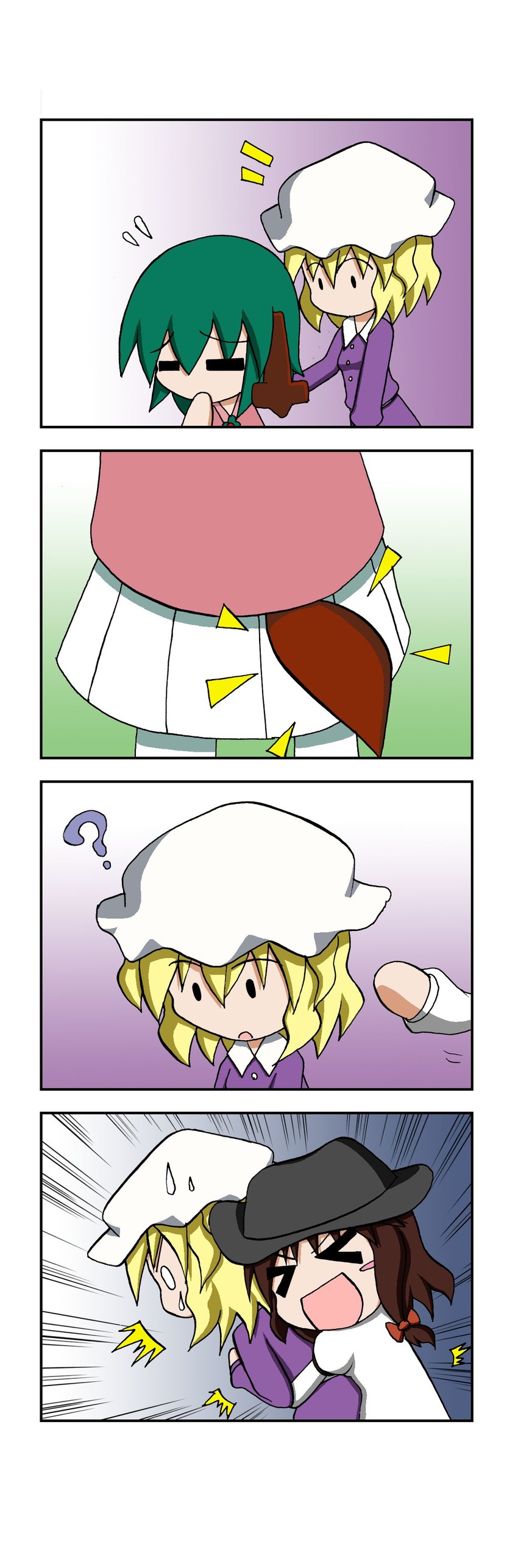 usami renko, maribel hearn, and kasodani kyouko (touhou) drawn by rakugaki-biyori