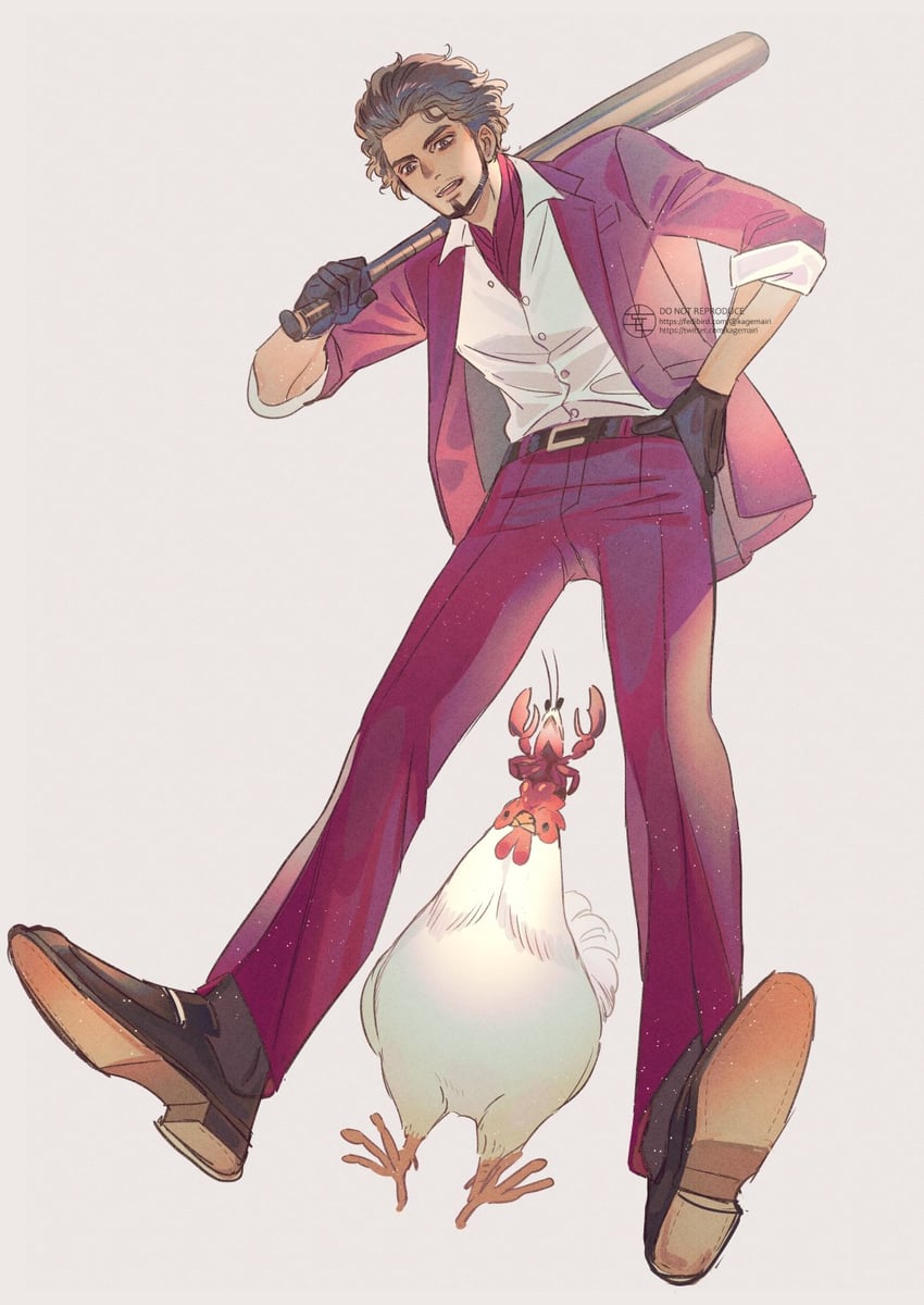 kasuga ichiban (ryuu ga gotoku and 1 more) drawn by kagemairi
