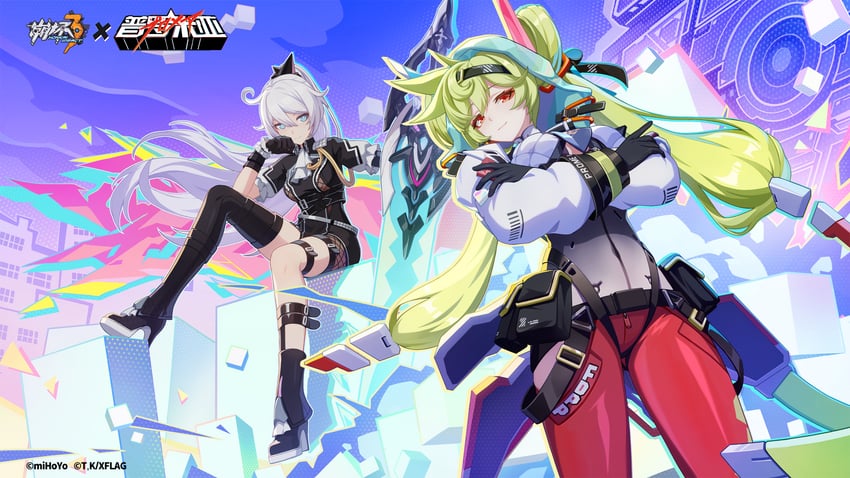 kiana kaslana and ai hyperion lambda (honkai and 2 more)