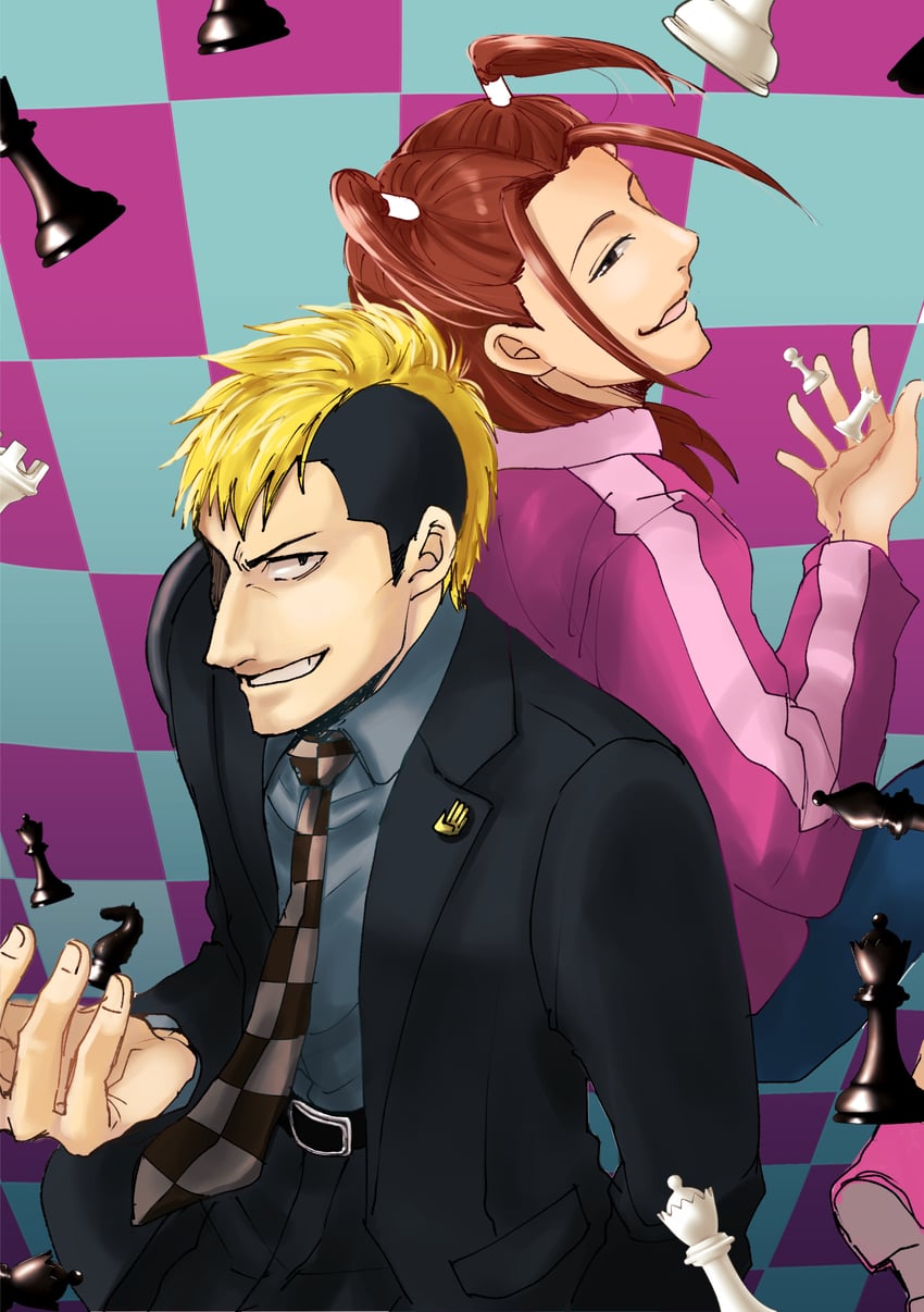 simeon saint and bronco knight (ace attorney and 2 more) drawn by len_(meisou)