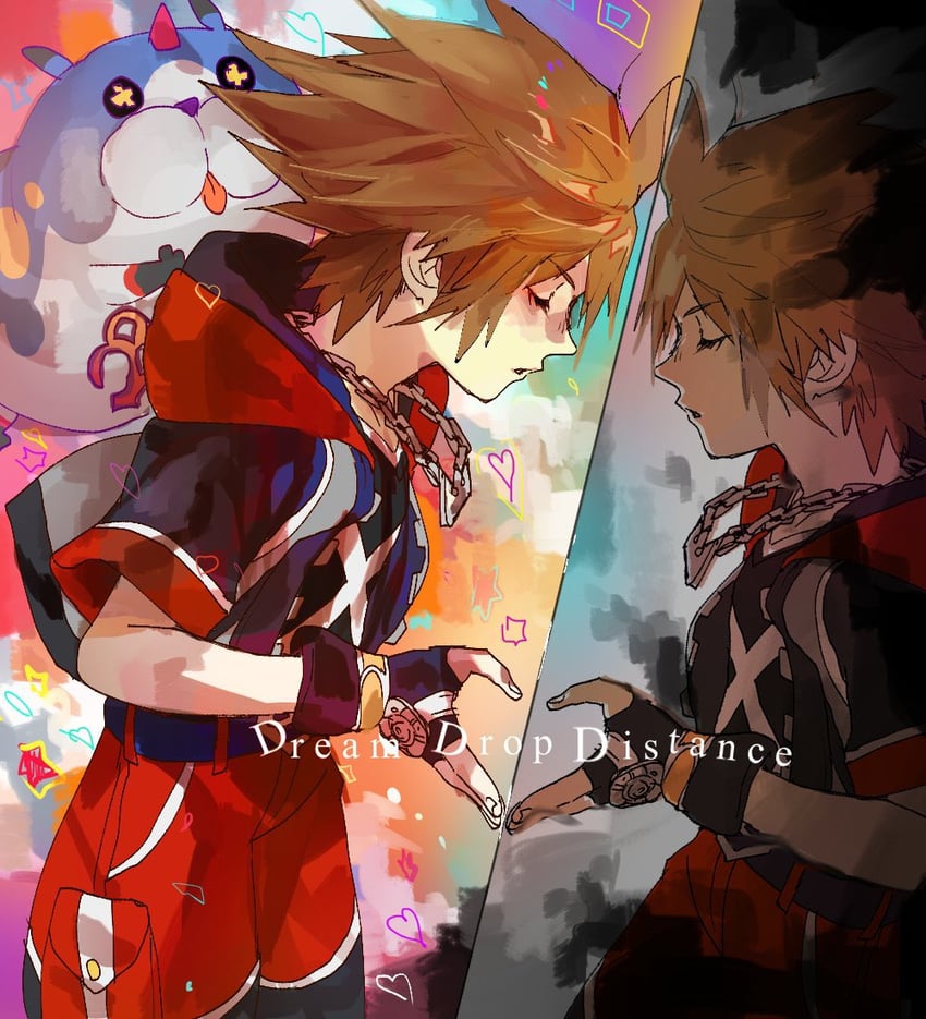 sora and chirithy (kingdom hearts and 1 more) drawn by meameeea