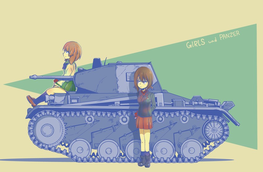 nishizumi miho and nishizumi maho (girls und panzer) drawn by futsure