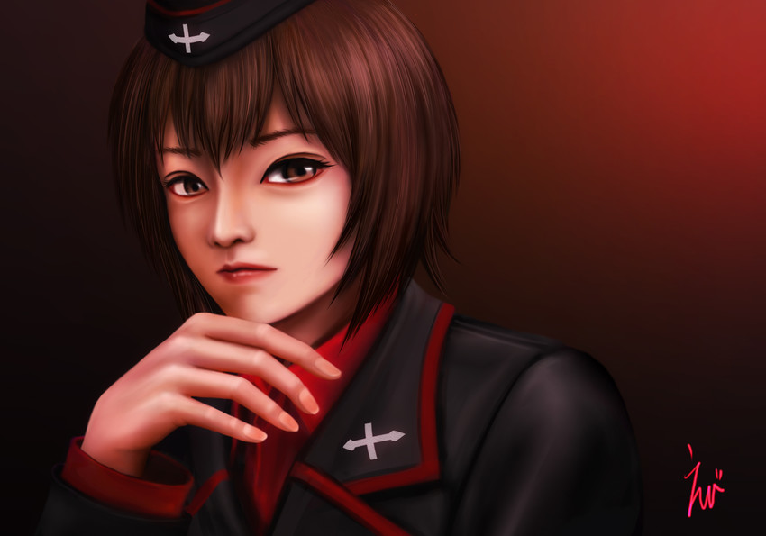 nishizumi maho (girls und panzer) drawn by ebi_(eeotoko)